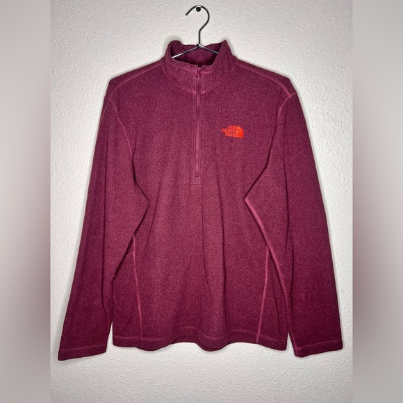 The North Face Men's Maroon Zip-Up Sweater - Picture 1 of 5